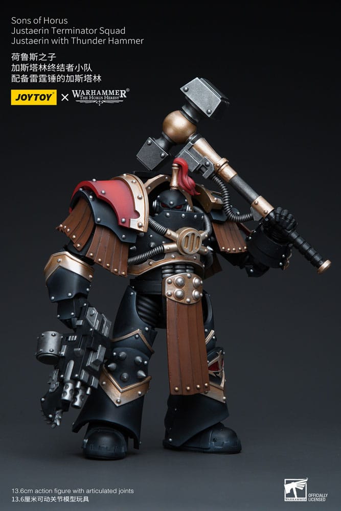 Warhammer The Horus Heresy Actionfigur 1/18 Sons of Horus Justaerin Terminator Squad Justaerin with Thunder Hammer 12 cm Image 2