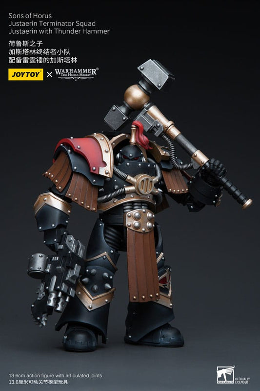 Warhammer The Horus Heresy Actionfigur 1/18 Sons of Horus Justaerin Terminator Squad Justaerin with Thunder Hammer 12 cm Image 2