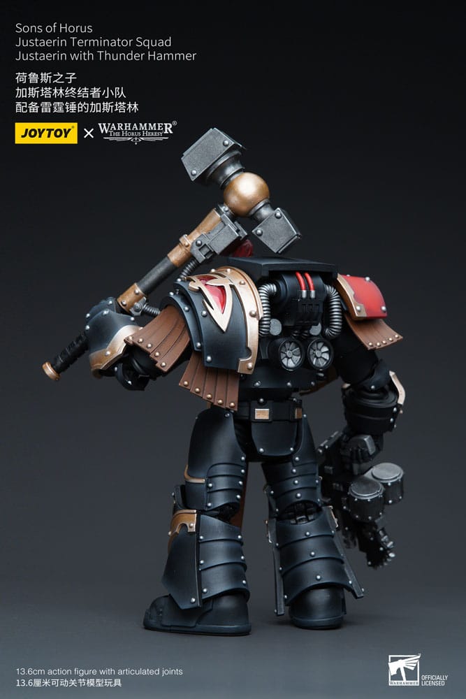 Warhammer The Horus Heresy Actionfigur 1/18 Sons of Horus Justaerin Terminator Squad Justaerin with Thunder Hammer 12 cm Image 3