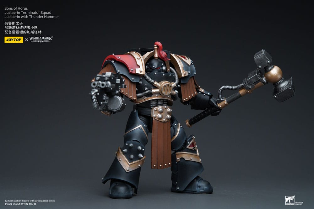 Warhammer The Horus Heresy Actionfigur 1/18 Sons of Horus Justaerin Terminator Squad Justaerin with Thunder Hammer 12 cm Image 6