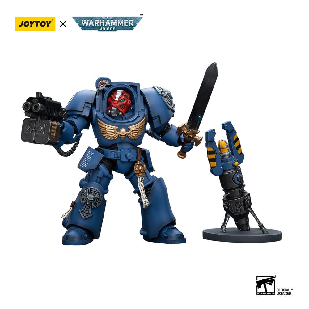 Warhammer 40k Actionfigur 1/18 Ultramarines Terminator Squad Sergeant with Power Sword and Teleport Homer 12 cm Image 4