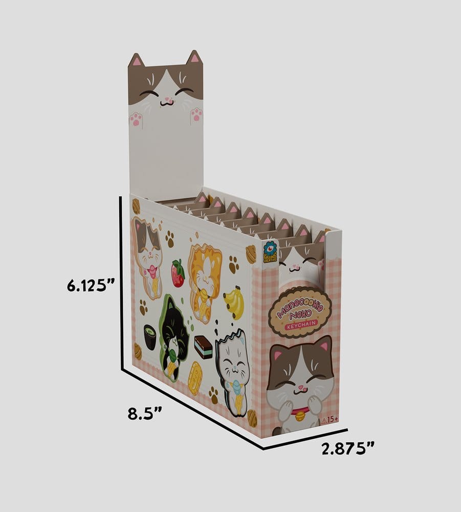 Manecookie Neko Silikon-Schlüsselanhänger S1 13 cm Blind Box Display (8) Image 8