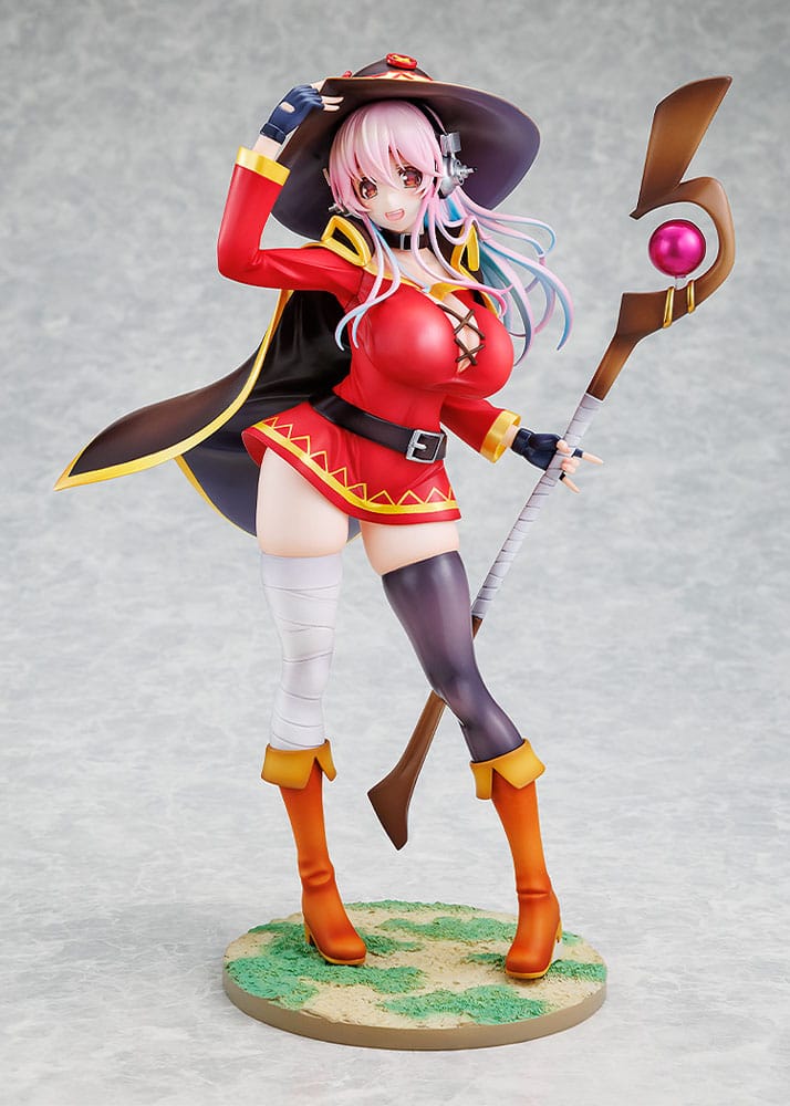 Super Sonico x Konosuba PVC Statue 1/7 Super Sonico Megumin collaboration Ver. 25 cm Image 2