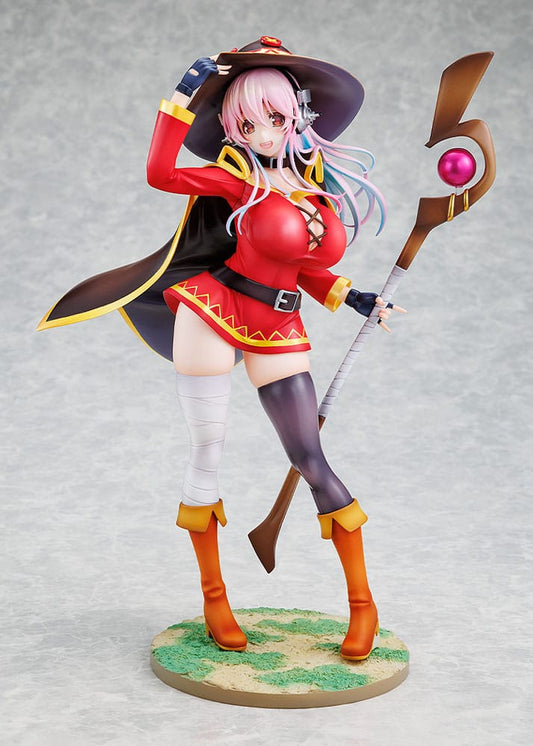 Super Sonico x Konosuba PVC Statue 1/7 Super Sonico Megumin collaboration Ver. 25 cm Image 2