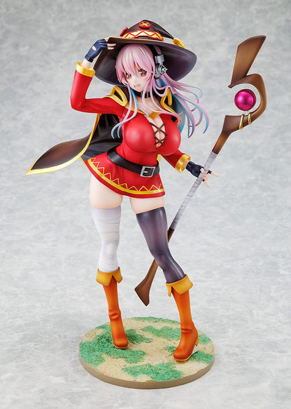 Super Sonico x Konosuba PVC Statue 1/7 Super Sonico Megumin collaboration Ver. 25 cm Image 3