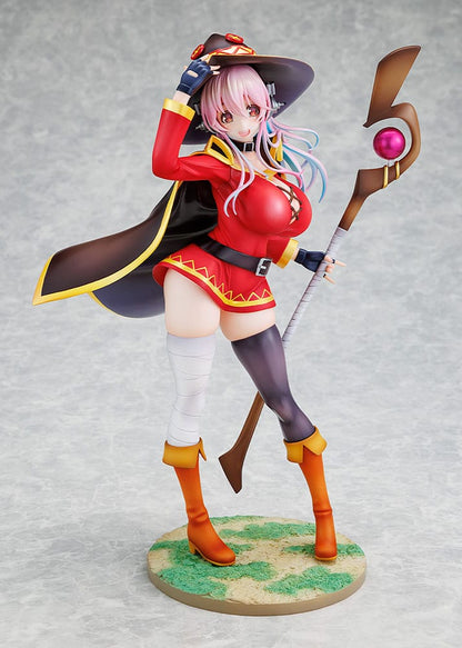 Super Sonico x Konosuba PVC Statue 1/7 Super Sonico Megumin collaboration Ver. 25 cm Image 4