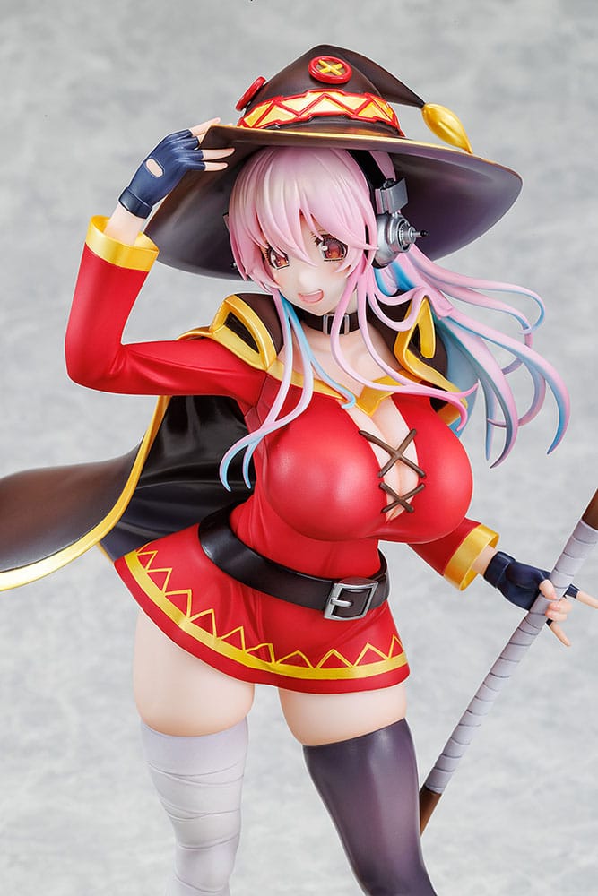 Super Sonico x Konosuba PVC Statue 1/7 Super Sonico Megumin collaboration Ver. 25 cm Image 9