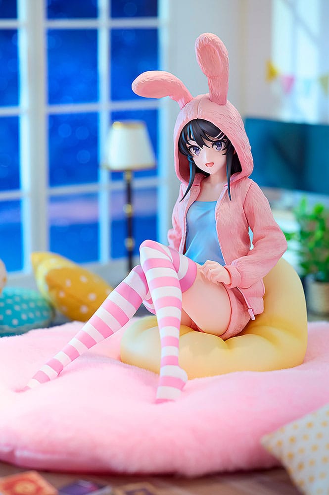 Rascal Does Not Dream of a Knapsack Kid PVC Statue 1/7 Mai Sakurajima Hoodie Look Rabbit Ears Ver. 18 cm Image 11