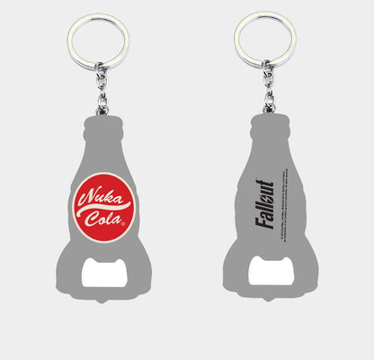 Fallout Schlüsselanhänger mit Flaschenöffner Nuka Cola Logo Image 3
