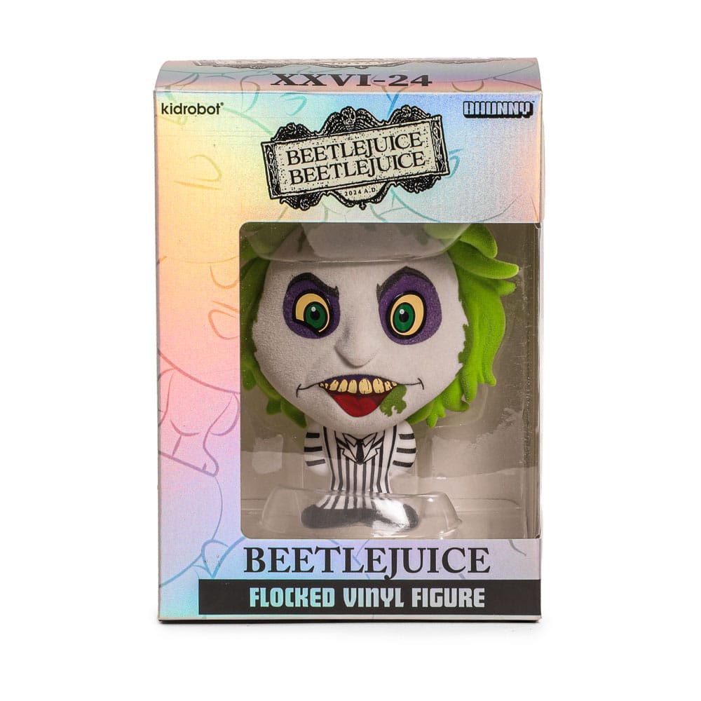 Beetlejuice Beetlejuice Bhunny Flocked Vinyl Figur Beetlejuice Striped Suit 10 cm Image 9