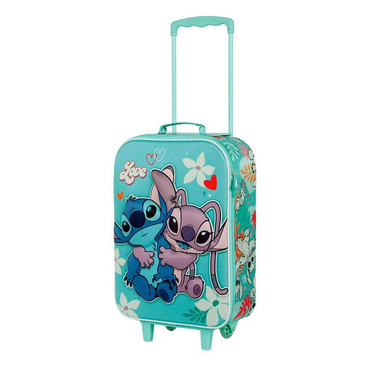 Lilo & Stitch Soft 3D Koffer Trolley Stitch Love Turquoise 52 cm Image
