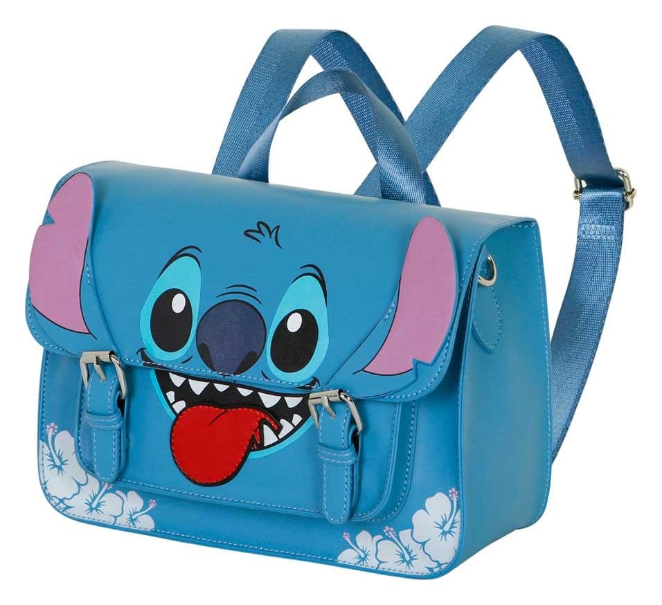 Lilo & Stitch Satchel Umhängetasche Rucksack Tongue Blue Image 1