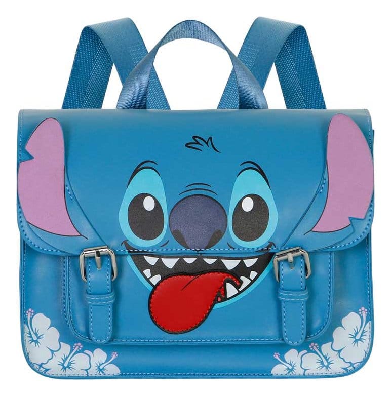 Lilo & Stitch Satchel Umhängetasche Rucksack Tongue Blue Image 2