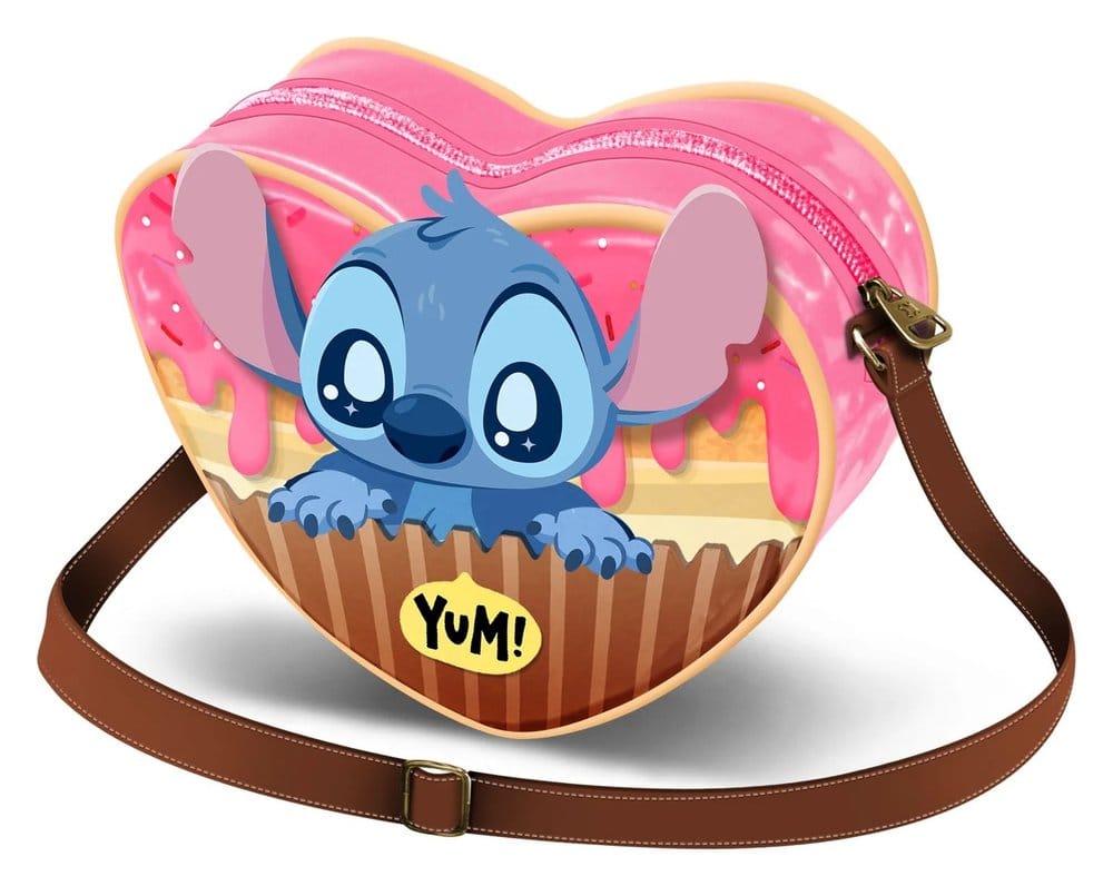 Lilo & Stitch Casual Heart Umhängetasche Muffin Pink Image
