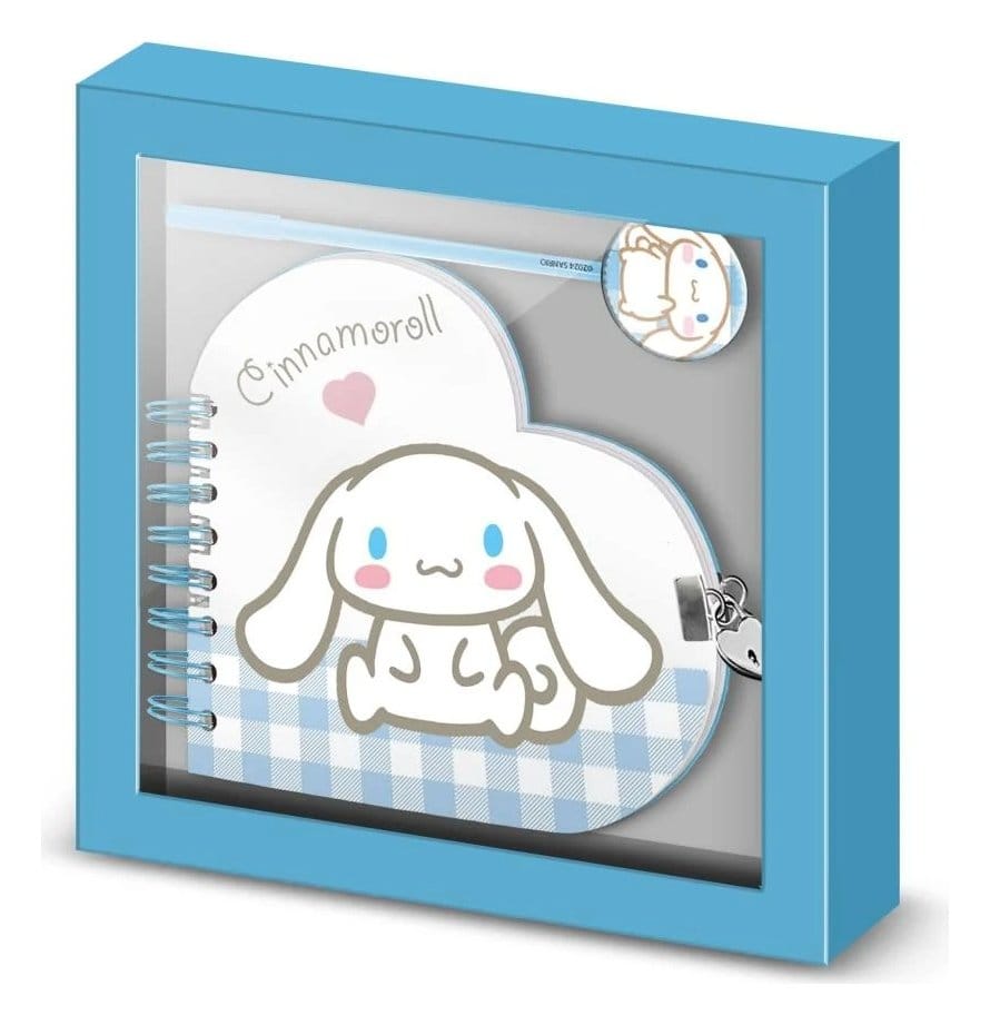 Sanrio Heart Diary & Pen Geschenk-Set Cinnamoroll Vichy Multicolour Image