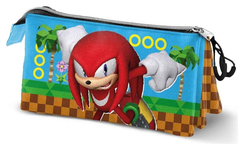 Sonic - The Hedgehog Triple Federmäppchen SEGA Knuckles Run Multicolour Image