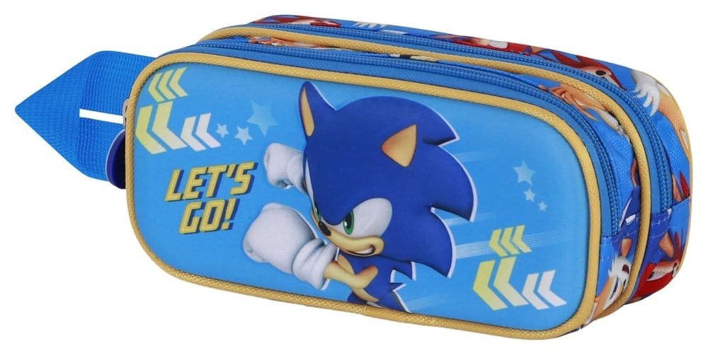 Sonic - The Hedgehog 3D Double Federmäppchen SEGA Go Blue Image 1