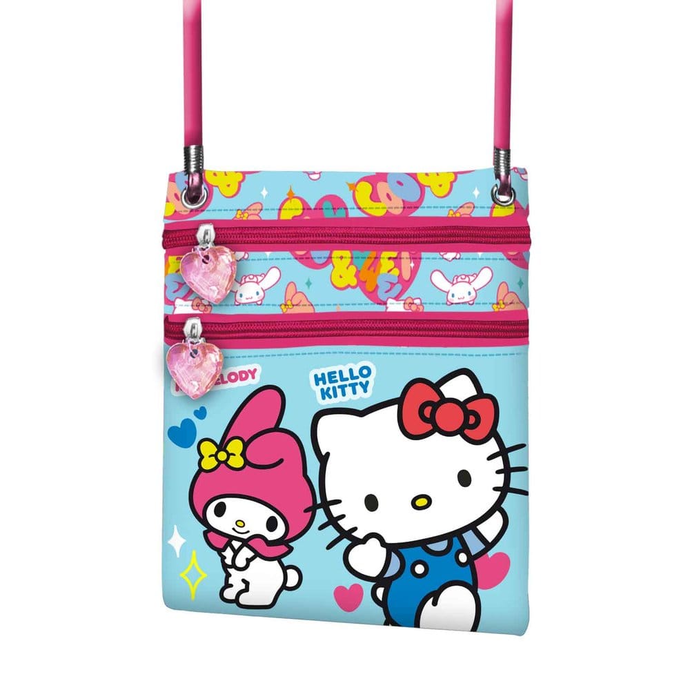 Sanrio Action Vertical Crossbody Tasche Hello Kitty Friendship Blue Image