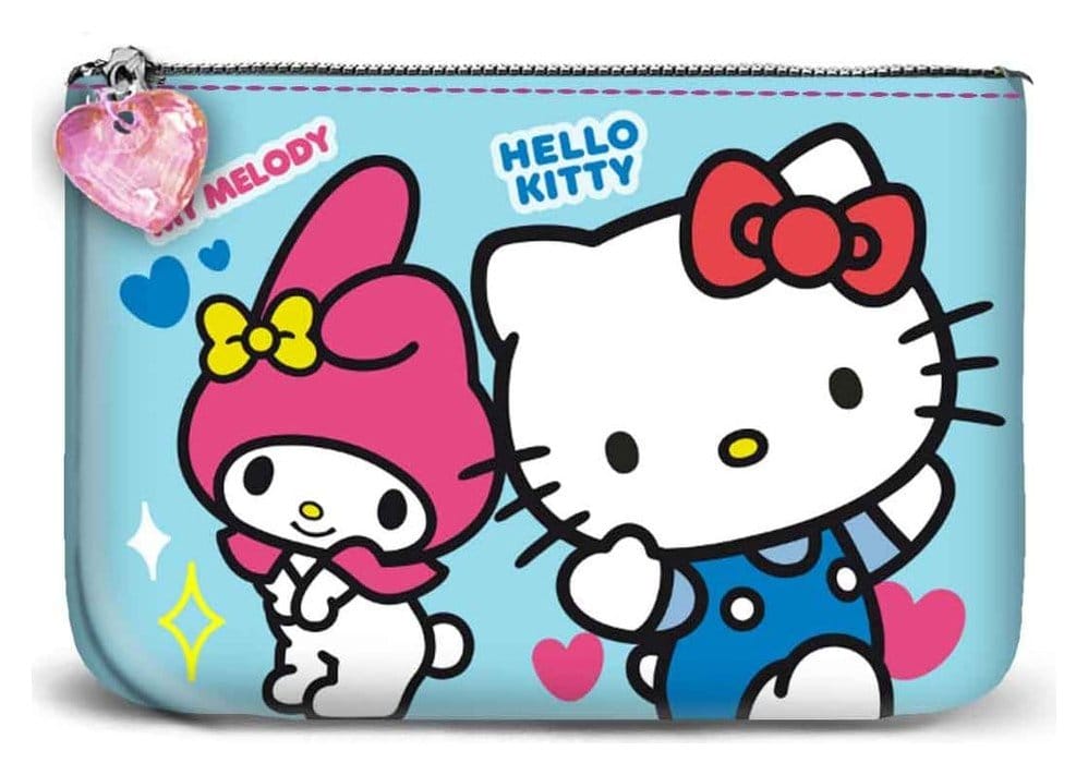 Sanrio Small Square Geldbörse Hello Kitty Friendship Blue Image