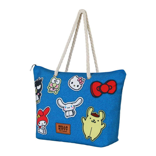 Sanrio Soleil Strand-Tasche Hello Kitty Stickers Blue Image