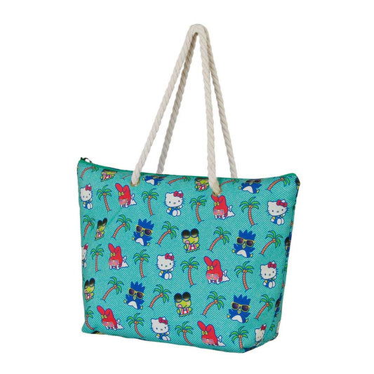 Sanrio Soleil Strand-Tasche Hello Kitty Palms Turquoise Image