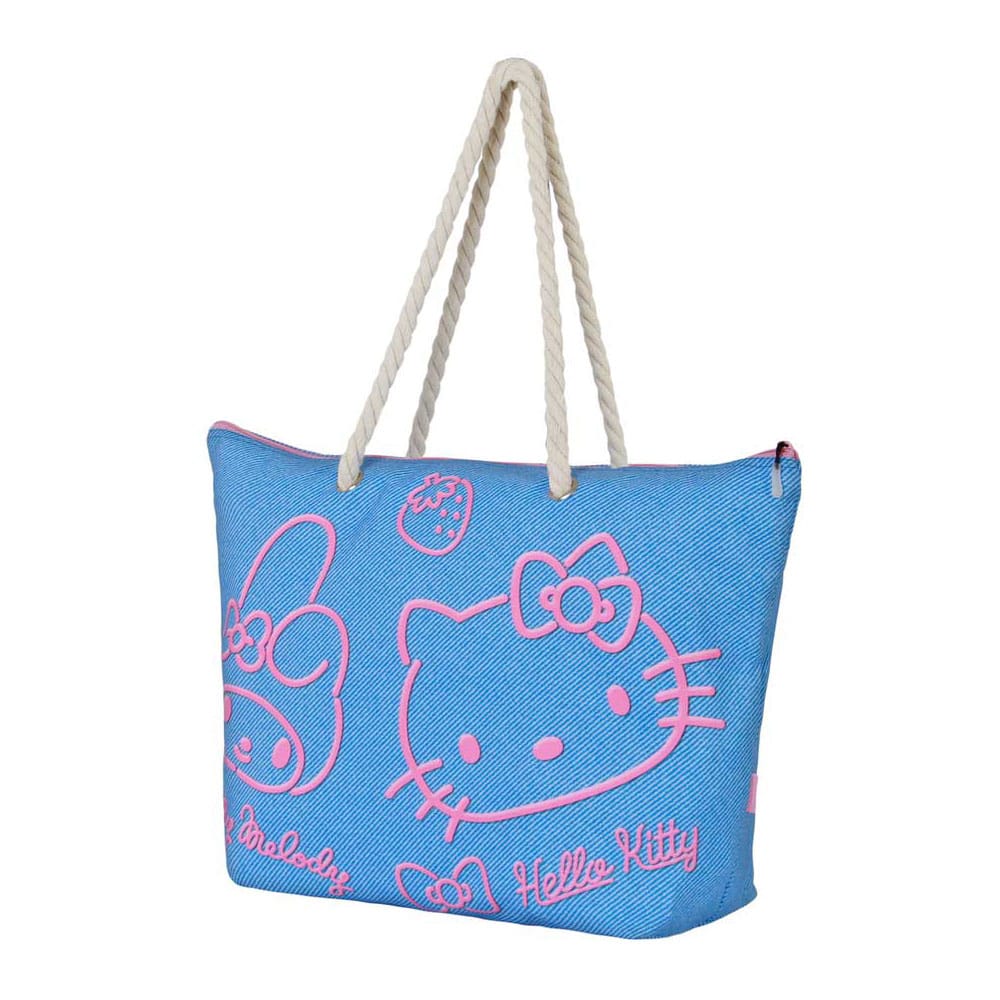 Sanrio Soleil Strand-Tasche Hello Kitty Denim Blue Image