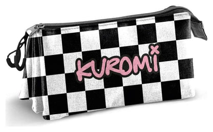 Sanrio Triple Federmäppchen Kuromi Black & White Image 2
