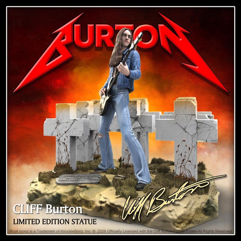 Metallica Rock Iconz Figur Cliff Burton III 21 cm Image 7