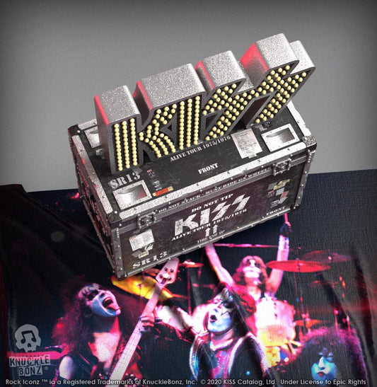 Kiss Rock Ikonz On Tour Road Case Statue & Bühnenhintergrund Set Alive! Tour Image 2