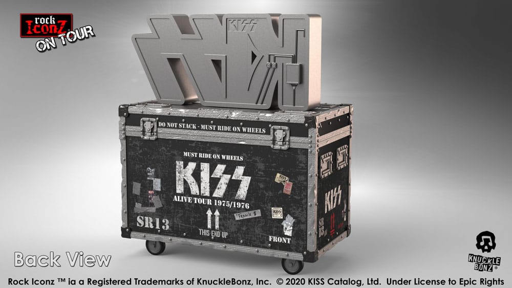 Kiss Rock Ikonz On Tour Road Case Statue & Bühnenhintergrund Set Alive! Tour Image 3
