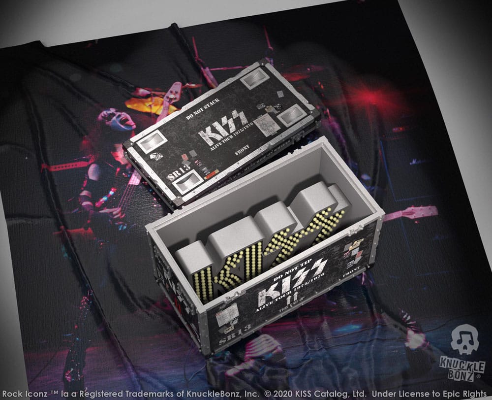 Kiss Rock Ikonz On Tour Road Case Statue & Bühnenhintergrund Set Alive! Tour Image 8