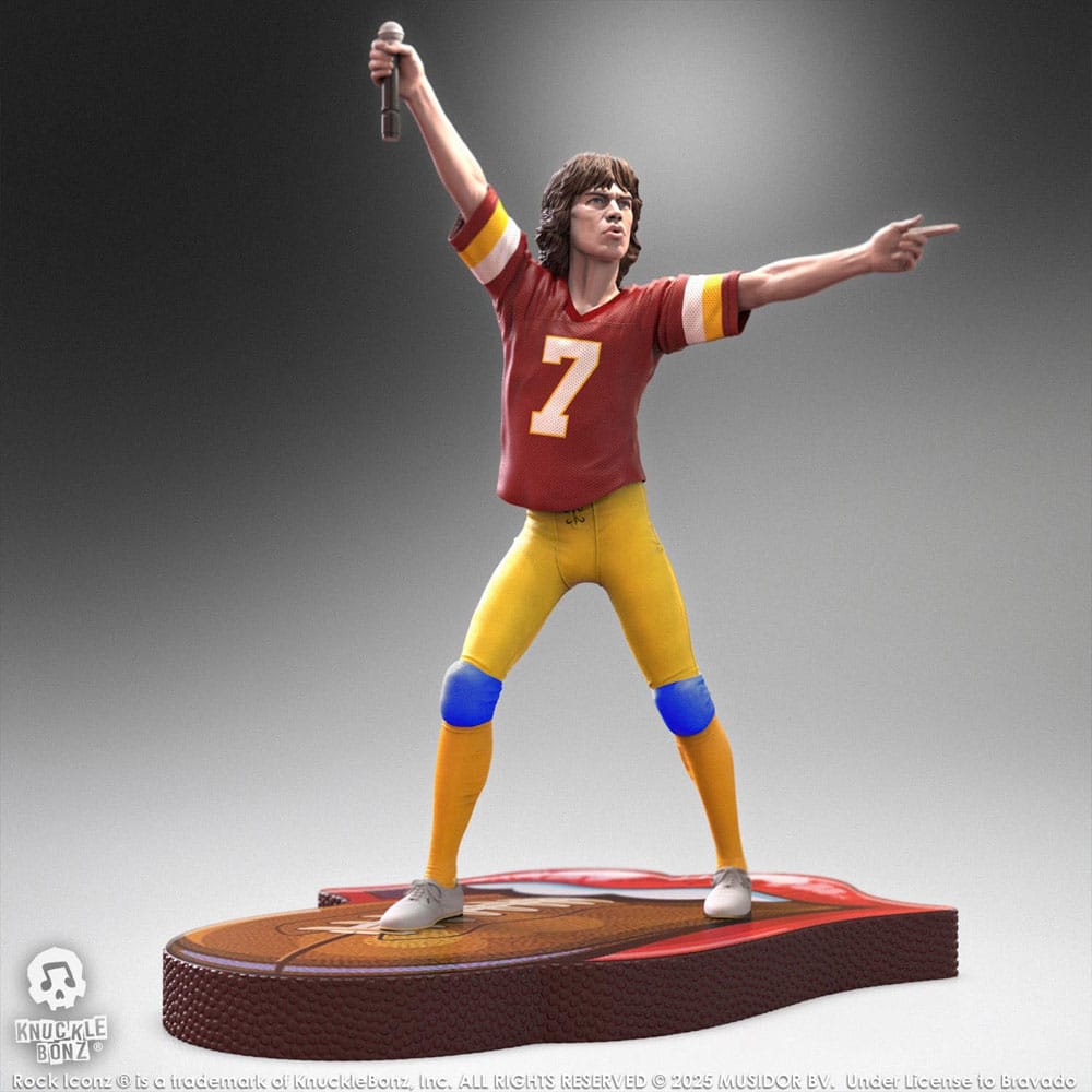 Rolling Stones Rock Iconz Statue Mick Jagger US Tour 1981 (Burgundy Jersey) 22 cm Image 1