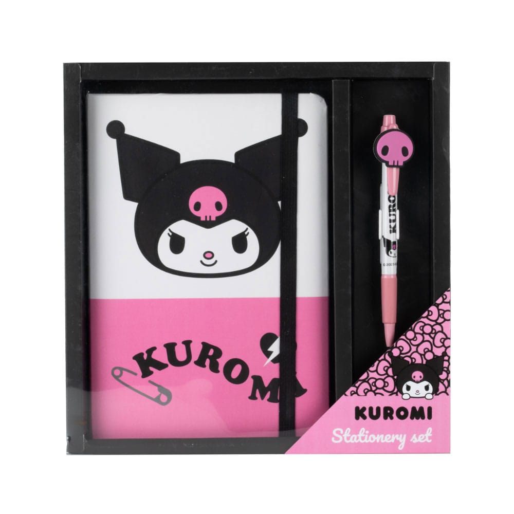 Sanrio Notizbuch mit Kugelschreiber Geschenk-Set Kuromi Image 1