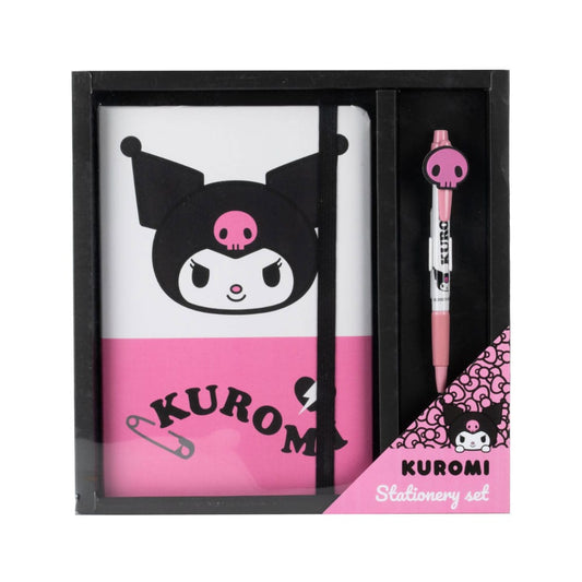 Sanrio Notizbuch mit Kugelschreiber Geschenk-Set Kuromi Image 1