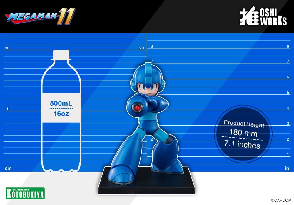 Mega Man Oshi Works PVC Figur Mega Man 18 cm Image 13