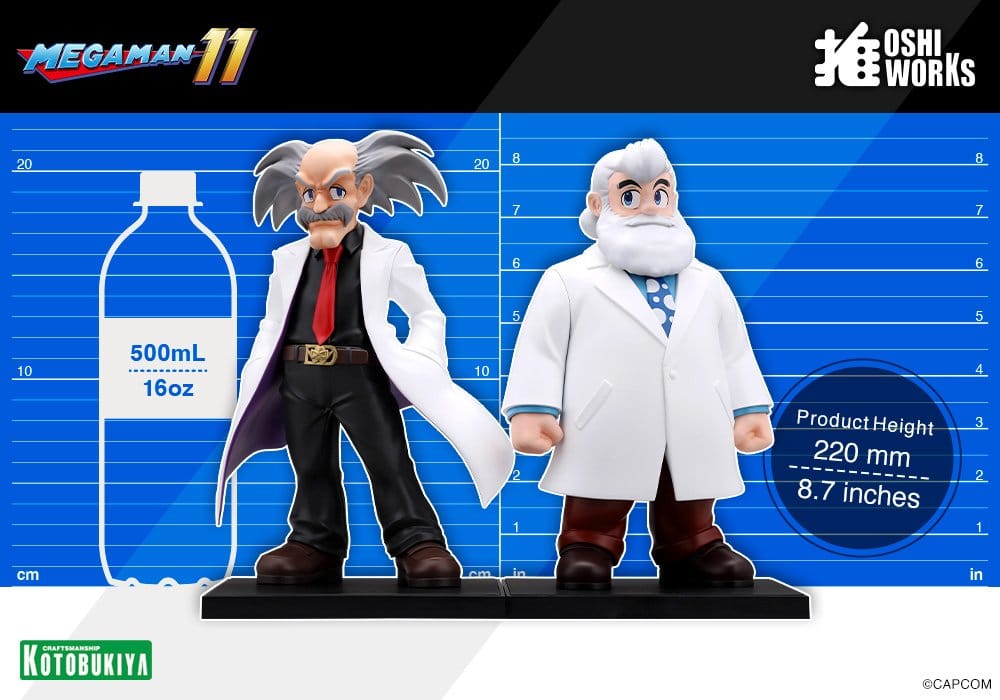 Mega Man Oshi Works PVC Figuren 2er-Pack Dr. Wily &amp; Dr. Light Image 20