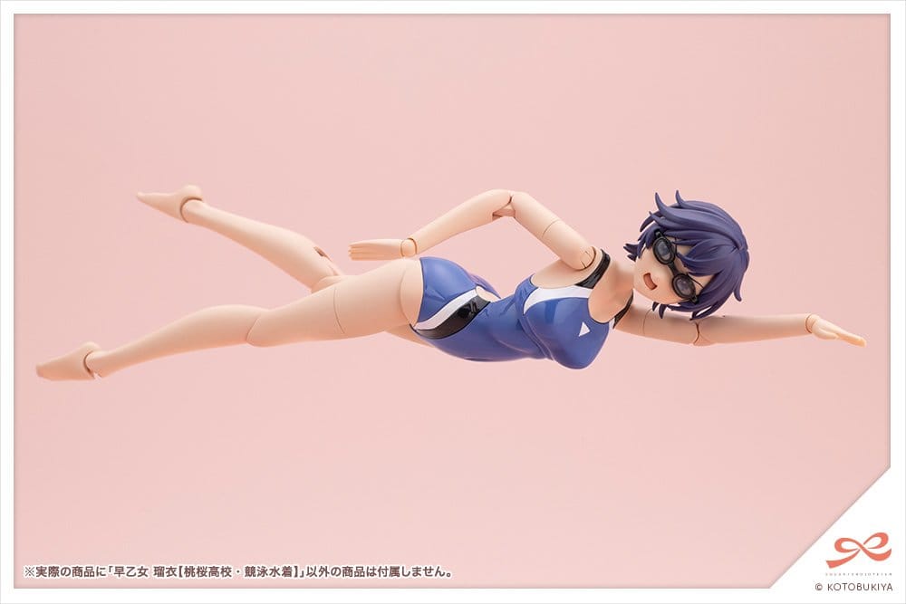 Sousaishojoteien Plastic Model Kit 1/10 Rui Saotome Touou High School Competitive Swimsuit 16 cm Image 10