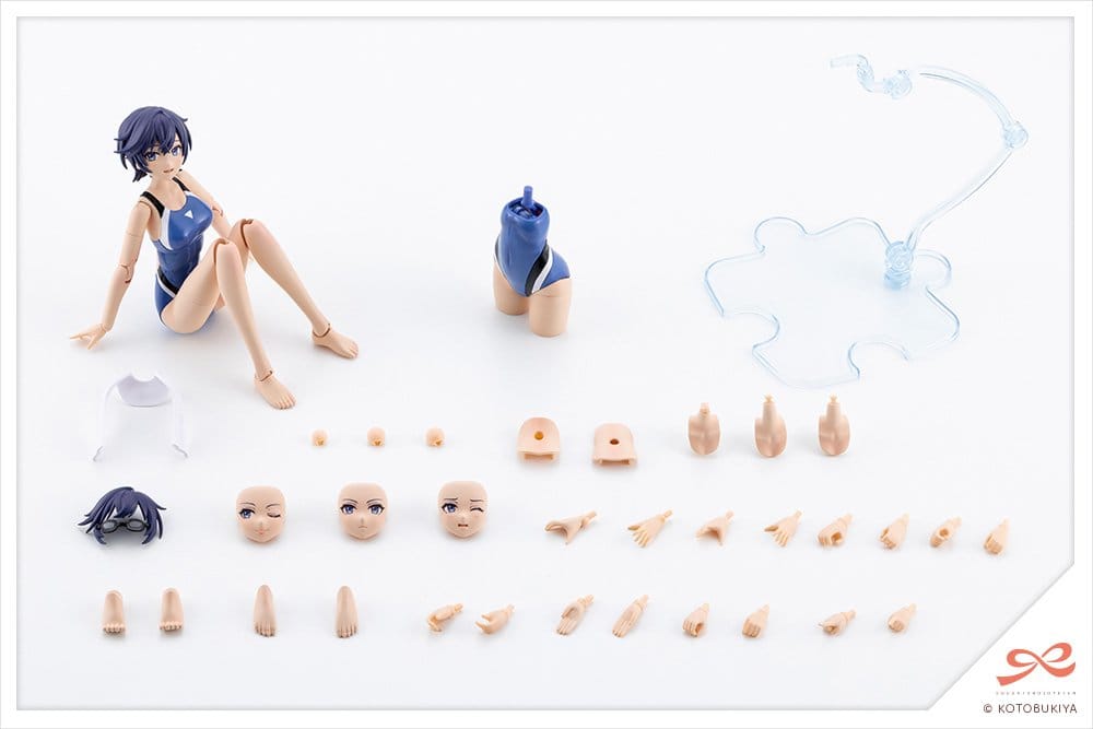 Sousaishojoteien Plastic Model Kit 1/10 Rui Saotome Touou High School Competitive Swimsuit 16 cm Image 12