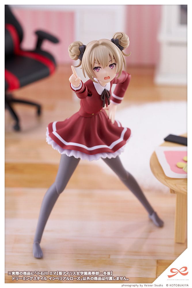 Sousai Shojo Teien Plastic Model Kit 1/10 Emma Koishikawa (St. Iris Gakuen Girl´s High School Winter Clothes) Dreaming Style Imperial Rose 14 cm Image 3