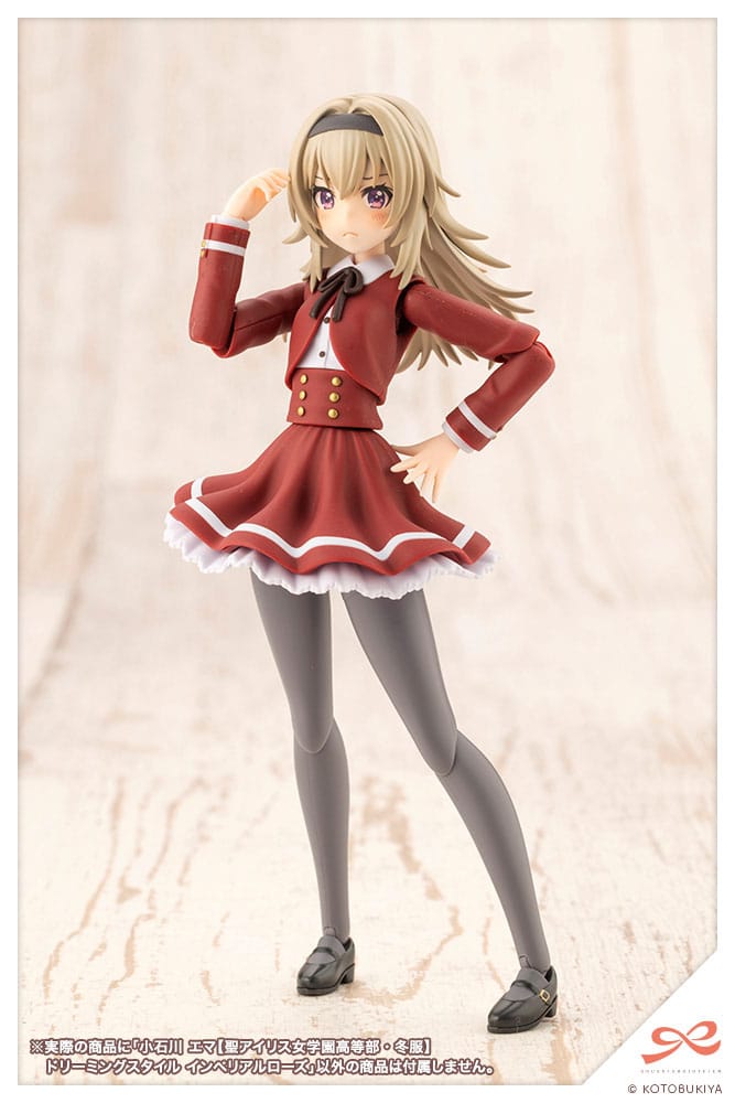 Sousai Shojo Teien Plastic Model Kit 1/10 Emma Koishikawa (St. Iris Gakuen Girl´s High School Winter Clothes) Dreaming Style Imperial Rose 14 cm Image 18