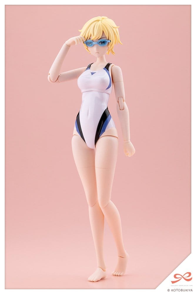 Sousaishojoteien Plastic Model Kit 1/10 Rui Saotome Touou High School Competitive Swimsuit Dreaming Style White Dolphin 16 cm Image 7