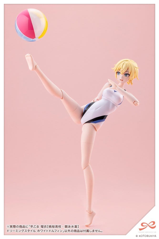 Sousaishojoteien Plastic Model Kit 1/10 Rui Saotome Touou High School Competitive Swimsuit Dreaming Style White Dolphin 16 cm Image 8