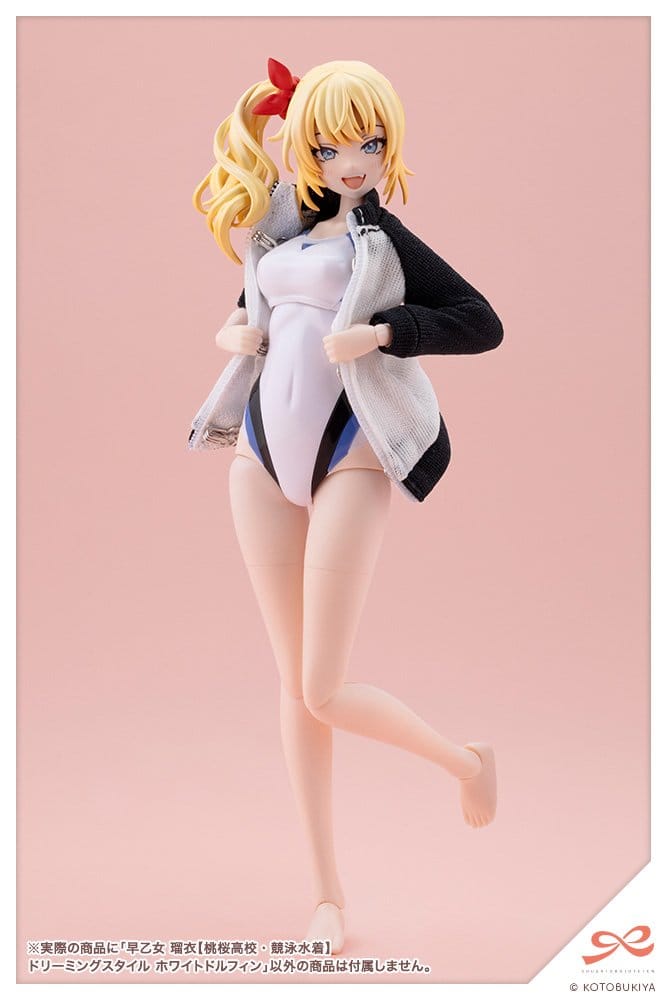 Sousaishojoteien Plastic Model Kit 1/10 Rui Saotome Touou High School Competitive Swimsuit Dreaming Style White Dolphin 16 cm Image 11