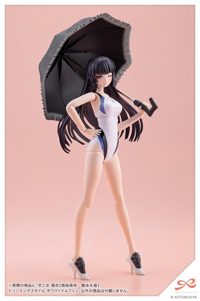 Sousaishojoteien Plastic Model Kit 1/10 Rui Saotome Touou High School Competitive Swimsuit Dreaming Style White Dolphin 16 cm Image 12