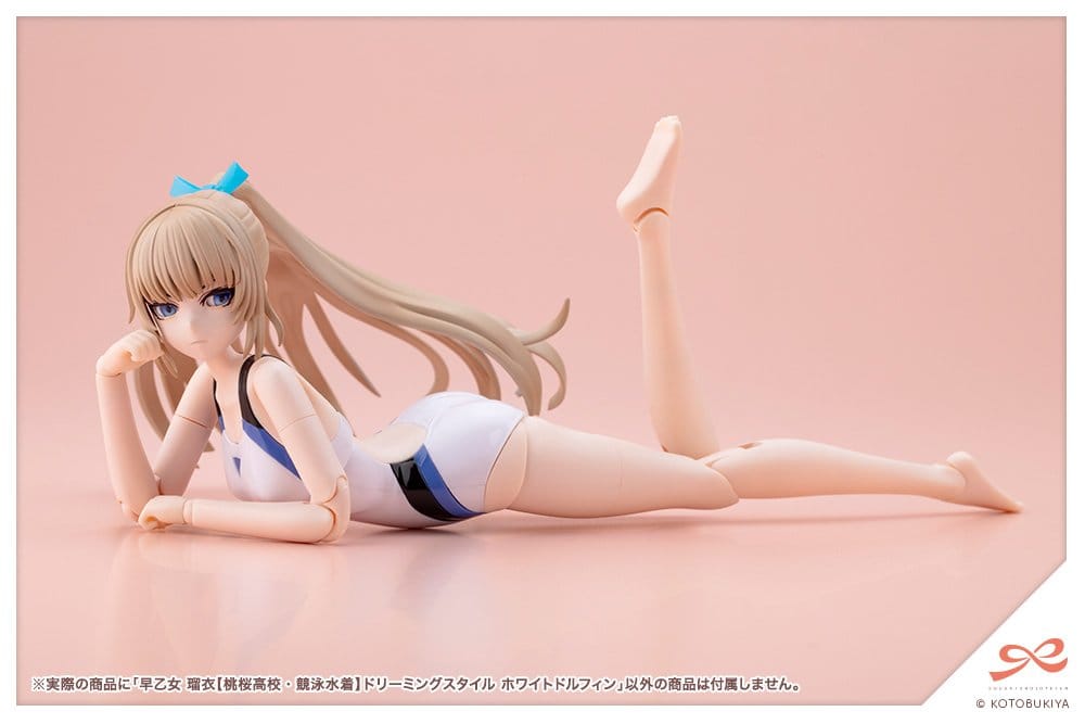 Sousaishojoteien Plastic Model Kit 1/10 Rui Saotome Touou High School Competitive Swimsuit Dreaming Style White Dolphin 16 cm Image 15