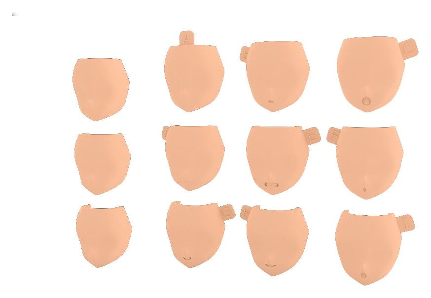 Megami Device M.S.G 08 Zubehör Set 1/1 Face Set Buster Doll Skin Color D Image 1