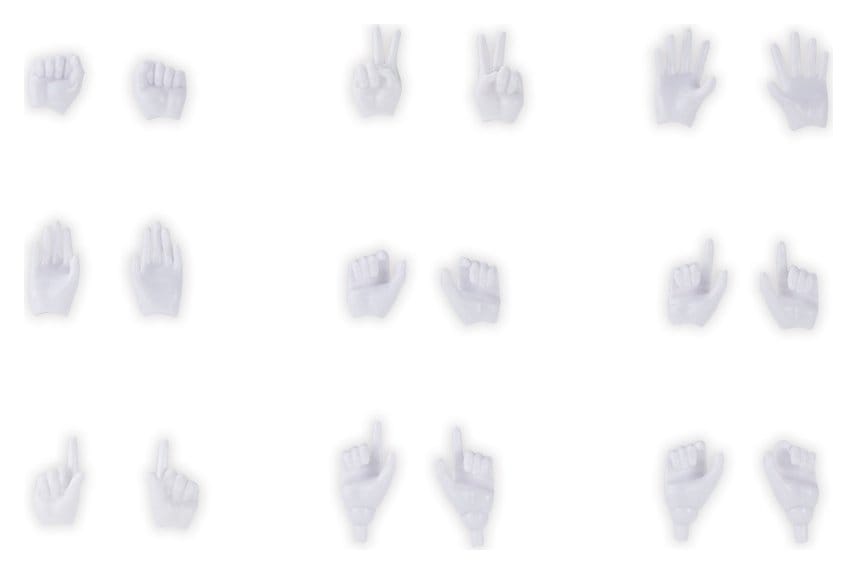 Megami Device M.S.G. Zubehör-Set für Plastic Model Kits 1/1 09 Hand Set Skin Color White Image 1