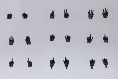 Megami Device M.S.G. Zubehör-Set für Plastic Model Kits 1/1 09 Hand Set Skin Color Black Image 2