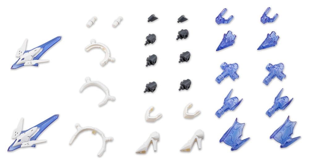 Kotobukiya M.S.G. Model Kit Zubehör-Set Mecha Supply 34 Holonic Headdress & Holonic High Heels White Ver. Image 1