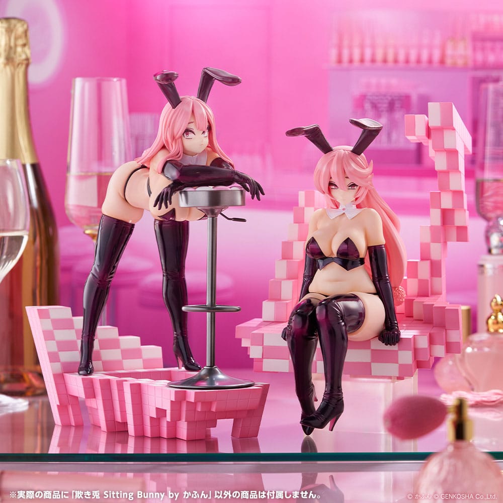 Original Character Trick Bunnies PVC Statue 1/7 Sitting Bunny Illustration by Kafun 24 cm Image 8